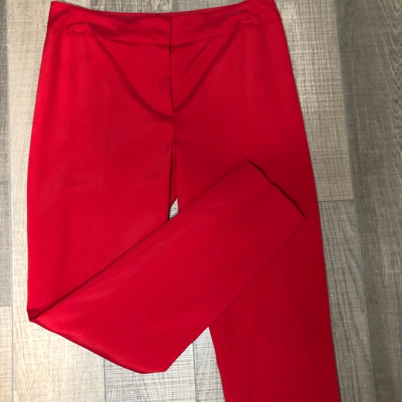 Escada red pants designer brand luxury clothes business clothes - Picture 4 of 11